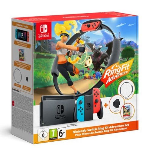 Nintendo Switch קונסולה Red & Blue Version 1.1 Ring Fit Adventure