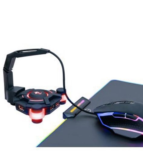 מפצל USB עם מנהל כבל לעכבר צבע אדום דגם GPDRA-USS-R