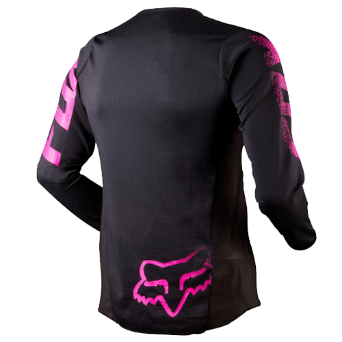 חולצת רכיבה אופנוע נשים שחור / ורוד - WMN BLACKOUT JERSEY