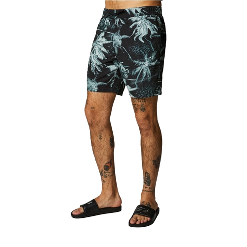מכנסי גלישה שחור מצוייר - BAD TRIP BOARDSHORT 18