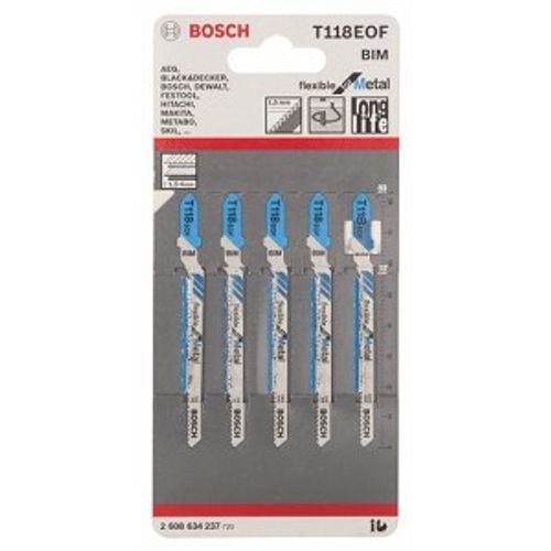 סט 5 להבי מסור אנכי למתכת BOSCH T118BOF