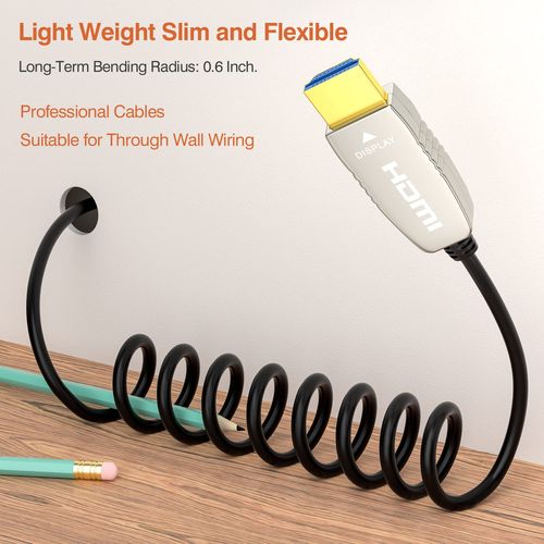 RUIPRO 4K HDMI Fiber Optic Cable - 25 Meter