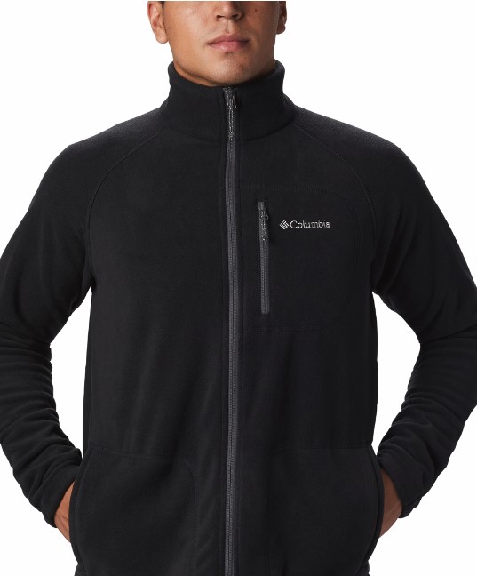 מעיל מיקרו-פליז לגברים Fast Trek II Full Zip Black