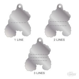 תג שם לכלב פודל שחור POODLE BLACK