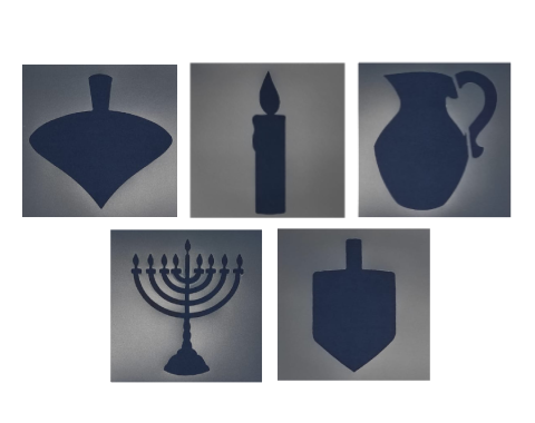 סט 5 שבלונות לחנוכה