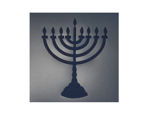 שבלונה לחנוכה - חנוכייה