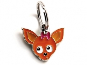 תג שם לכלב צ'יוואווה חום CHIHUAHUA BROWN