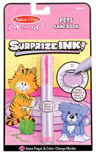 חוברת צביעה רב פעמית עט ההפתעות 24 דפים - חיות מחמד