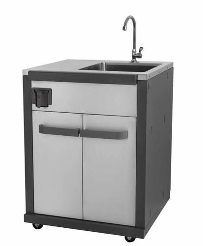 מטבח חוץ גריל גז קולמן רבולושן 4 – 4 Coleman Revolution + כיור + מקרר – נירוסטה