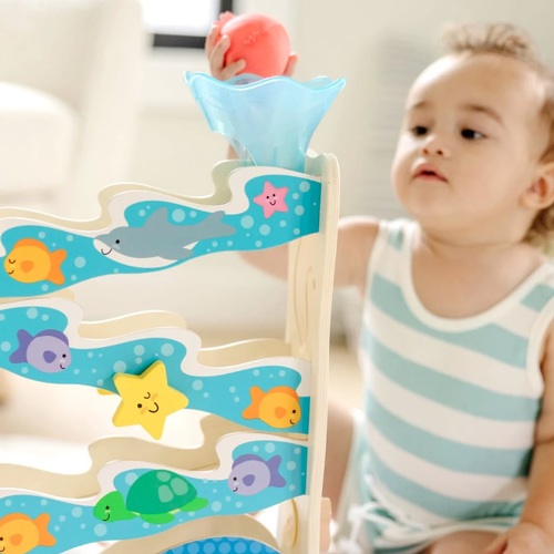 משחק עץ לגלישת כדורי דמויות בד - אוקיינוס