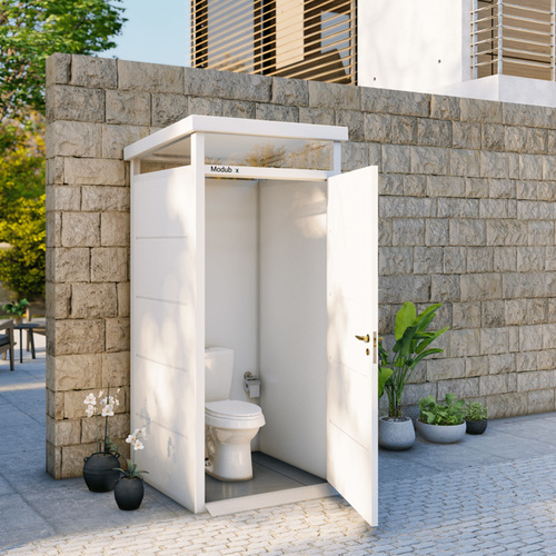מבנה שירותים 10/10 – לבן מק