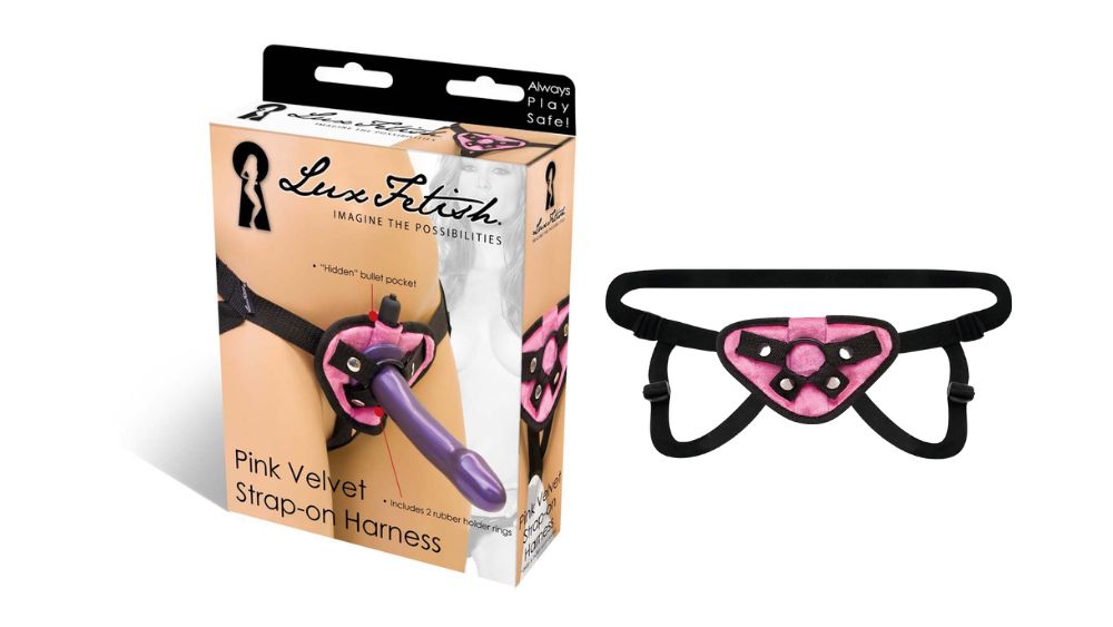  רתמה איכותית לסטרפאון Lux Fetish - Pink Velvet 