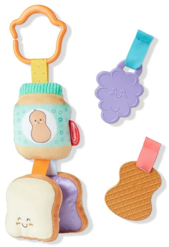 משחק פעילות נתלה דו-צדדי עם 2 נשכנים - חמאת בוטנים וג'לי 