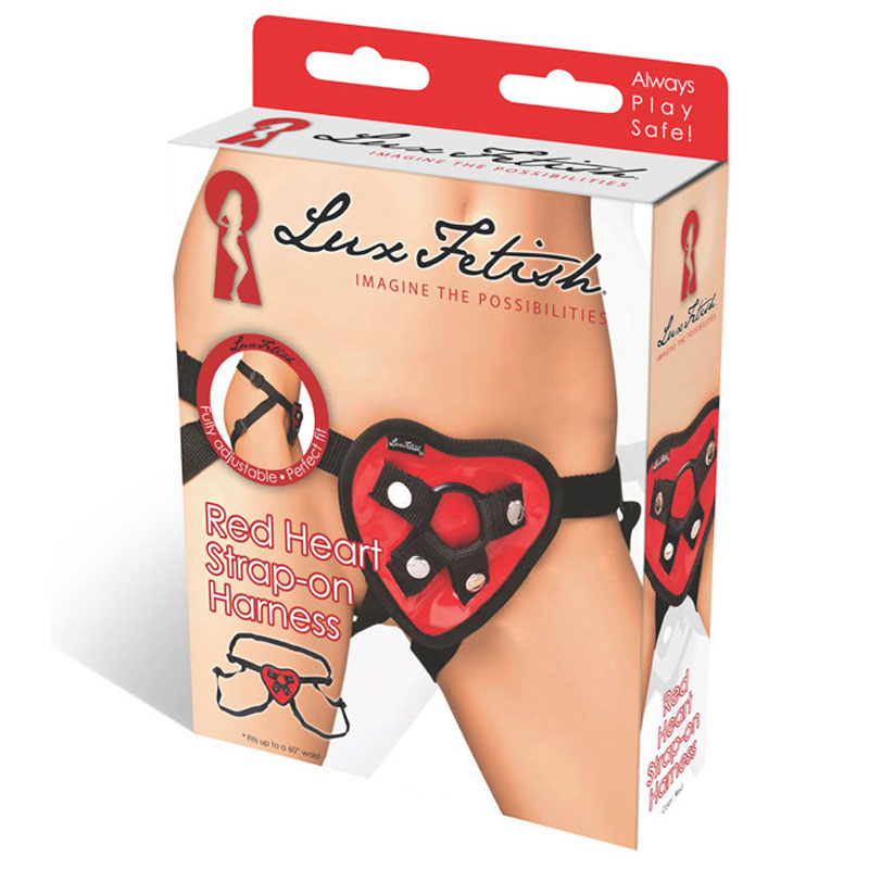  רתמה איכותית לסטרפאון Lux Fetish -Red Heart 