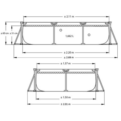 בריכת INTEX אינטקס דגם 28270 220X150X60