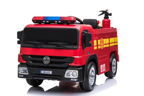 כבאית ממונעת 12v כולל שלט וגלגלי גומי