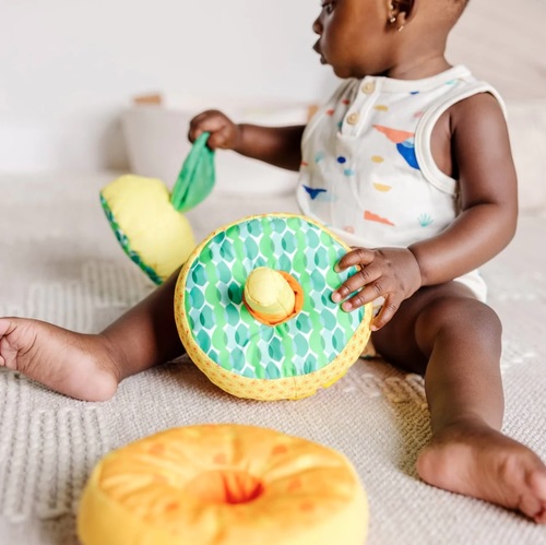 משחק מערום צורות רכות מבד 5 חלקים - אננס