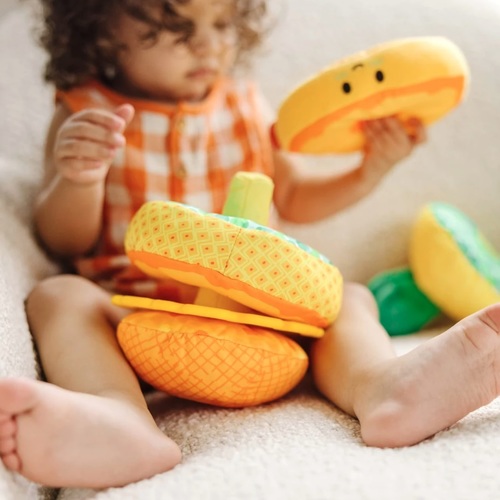 משחק מערום צורות רכות מבד 5 חלקים - אננס