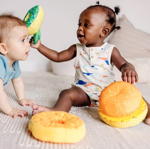 משחק מערום צורות רכות מבד 5 חלקים - אננס