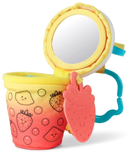 משחק פעילות נתלה דו-צדדי עם 2 נשכנים ומראה - גביע גלידה