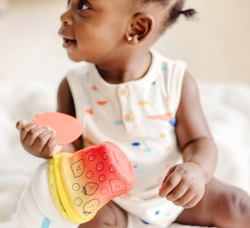 משחק פעילות נתלה דו-צדדי עם 2 נשכנים ומראה - גביע גלידה