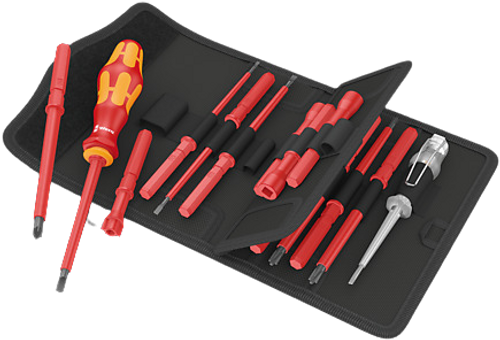 סט מברגי חשמל מתחלפים - דגם 05003471001, Wera Kraftform Kompakt VDE 18 Universal 1