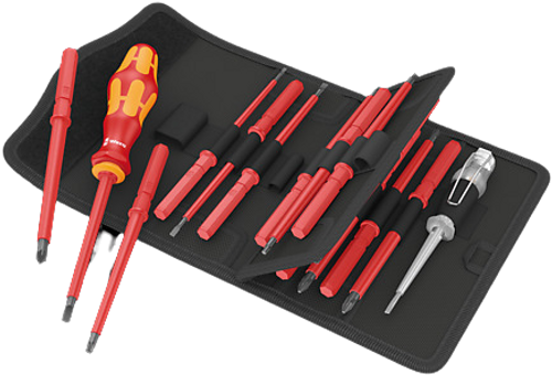 סט מברגי חשמל מתחלפים - דגם 05003474001, Wera Kraftform Kompakt VDE 16 Universal 1