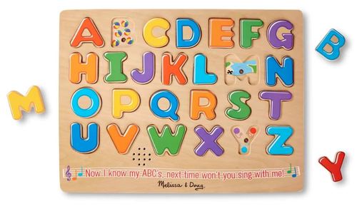 פאזל עץ עם אפקטים 26 חלקים ללימוד אותיות ABC