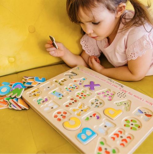 פאזל עץ עם אפקטים 26 חלקים ללימוד אותיות ABC