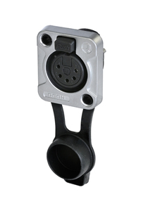 RRX5F-Z קונקטור נקבה XLR 5 פין עם כיסוי IP65 NEUTRIK REAN DMX Rean by Neutrik