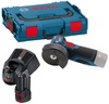 משחזת זווית נטענת 12V סוללה 3.0Ah במזוודת BOSCH