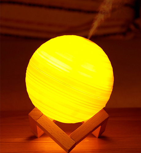 תאורת אווירה ירח משולב מפיץ ריח | מפזר אדים Moon Humidifier 