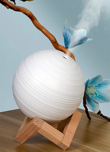 תאורת אווירה ירח משולב מפיץ ריח | מפזר אדים Moon Humidifier 