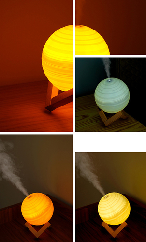 תאורת אווירה ירח משולב מפיץ ריח | מפזר אדים Moon Humidifier 
