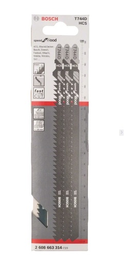 סט 3 להבי חיתוך עץ למסור אנכי Bosch Speed for Wood T744D 