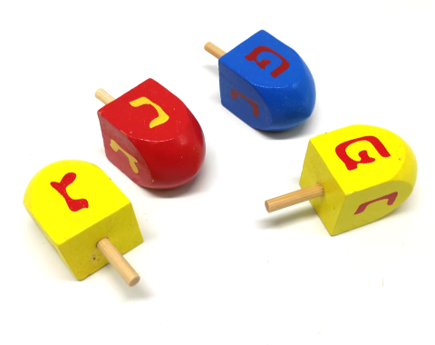 סביבון עץ צבעוני 2.4/5.5 ס