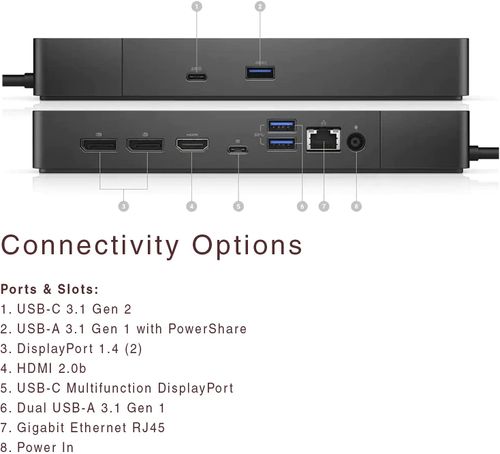 תחנת עגינה Dell Dock WD19S 180W 210-AZBU