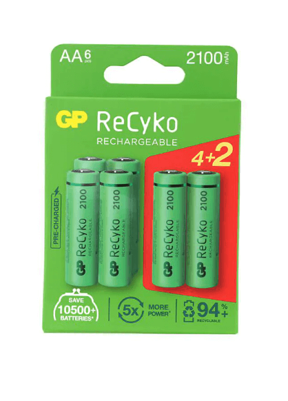 סוללות ReCyko C4+2 2100 AA MINH דגם GPRHC212C184