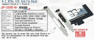 GP-101M2-BR M.2 NVME SSD MOBILE RACK