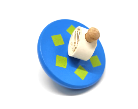 סביבון עץ צבעוני עם חוט - 5.5 ס