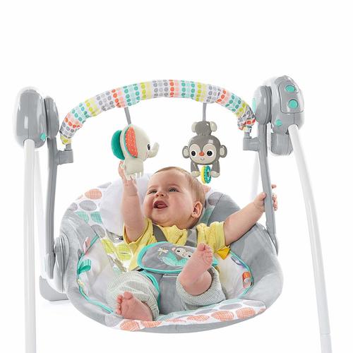 נדנדה חשמלית מתקפלת חיות מוזיקליות Bright Starts