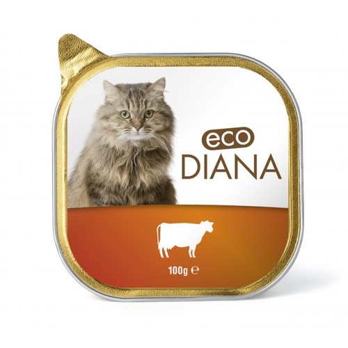 דיאנה שימורים בודד מזון מלא לחתולים בקר 100 גר Diana pouch