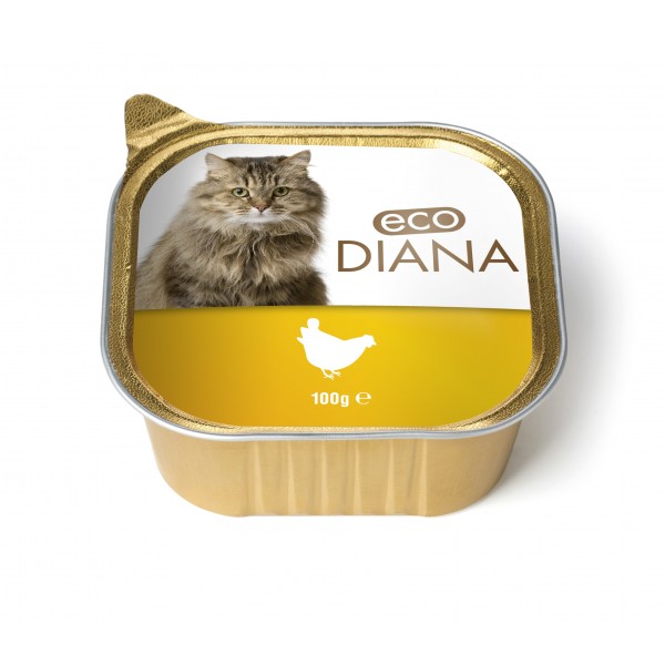 דיאנה שימורים בודד מזון מלא לחתולים עוף 100 גר Diana