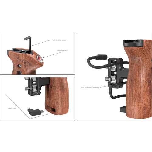 SmallRig3323 ידית צד אורגונומית עם כפתור הקלטה