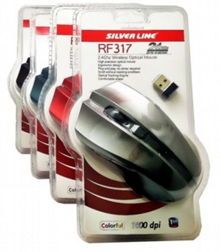 עכבר אלחוטי SILVER LINE RF-317 - אדום
