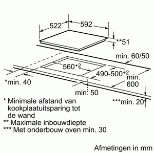 כיריים BOSCH דגם PIE611T14E בוש