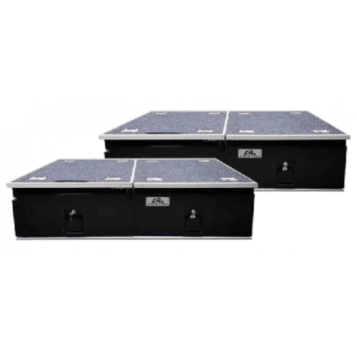 זוג מגירות OUTBREAK עם מגש עליון שמאלי נשלף מתאים לרנגלר JL / JK ( רמקול אמצעי בלבד) 695X970X270