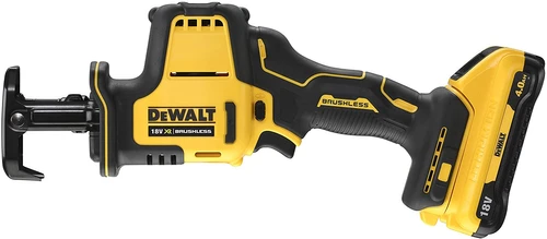 סט מסור חרב נטען בראשלס DeWALT DCS369N BL 18V + סוללה 5AH + מטען מהיר