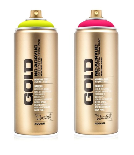 ספריי צבע זוהר MONTANA GOLD FLUORESCENT (400 מ
