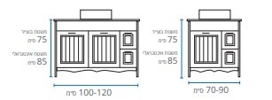 ארון אמבטיה עומד דגם סיינה 70 ס״מ
